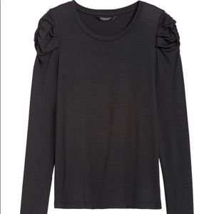 Banana Republic NWT Threadsoft Puff Sleeve Tee M